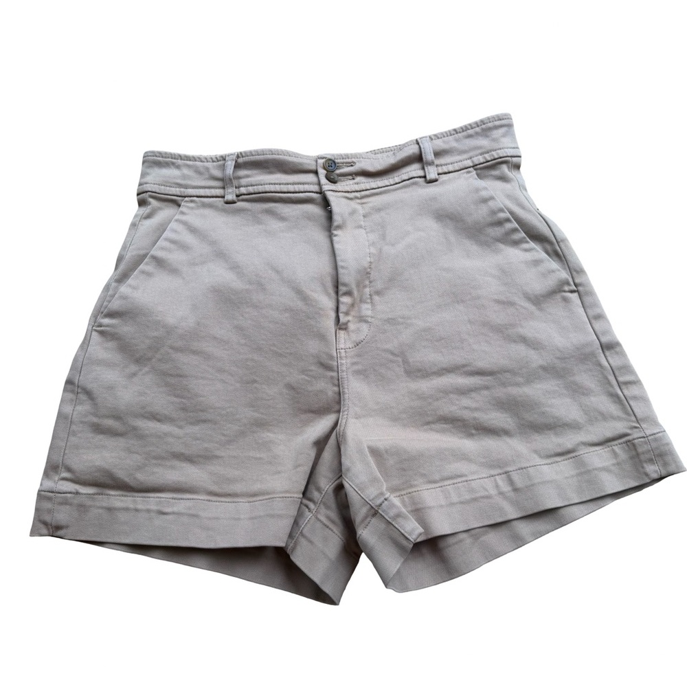 Everlane The Way High Twill Brown Shorts